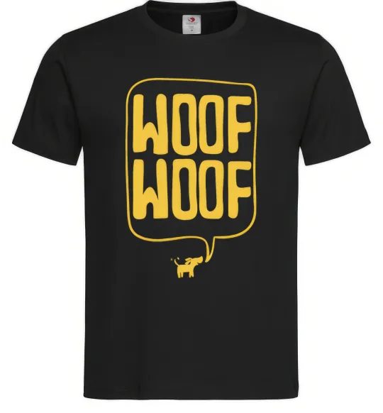 Мужская футболка Woof woof Черный фото