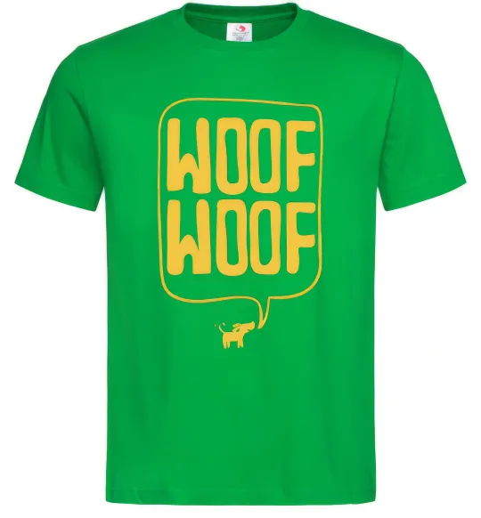Мужская футболка Woof woof Зеленый фото