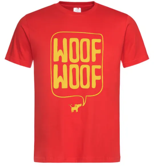Мужская футболка Woof woof Красный фото