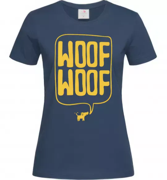 Женская футболка Woof woof Темно-синий фото