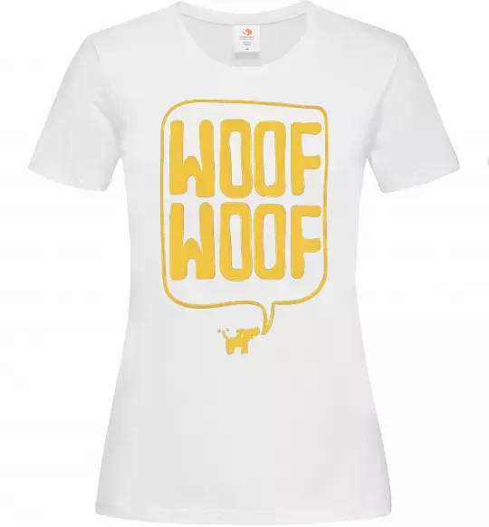 Женская футболка Woof woof Белый фото