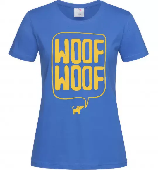 Женская футболка Woof woof Ярко-синий фото