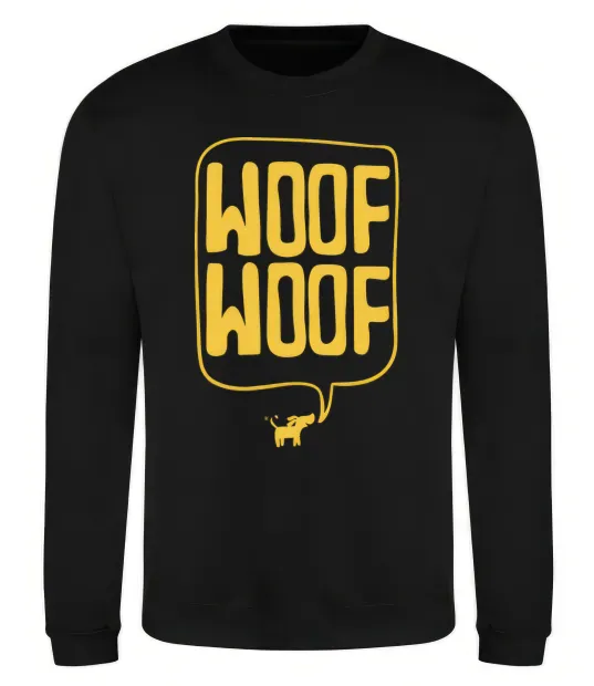 Світшот Woof woof Чорний фото