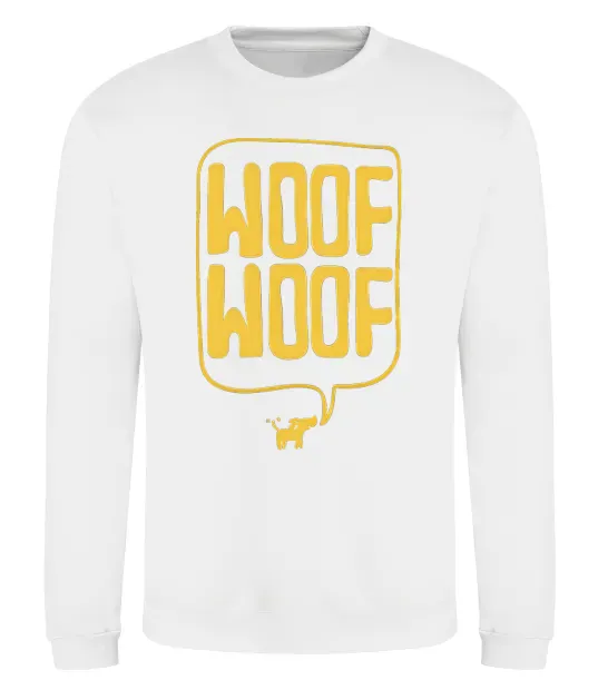 Світшот Woof woof Білий фото