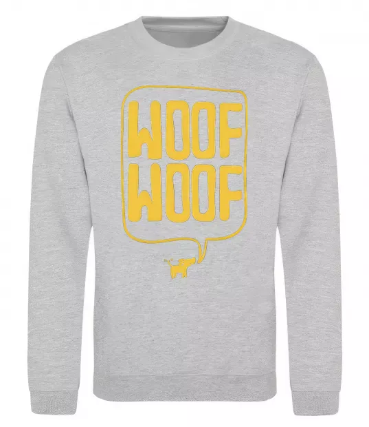 Світшот Woof woof Сірий меланж фото