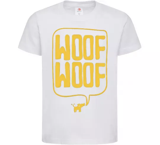Детская футболка Woof woof Белый фото