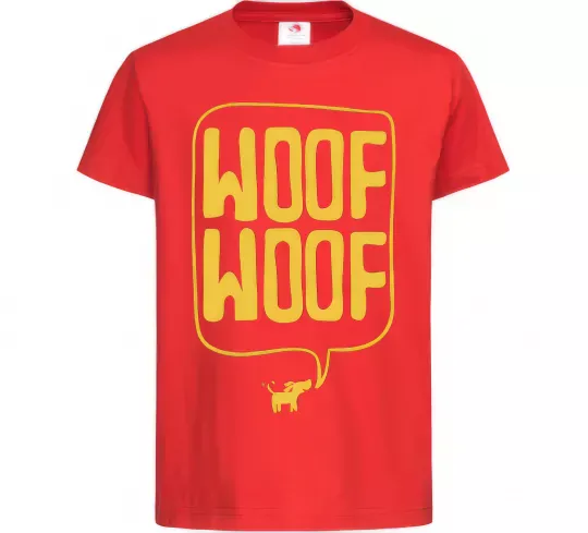 Детская футболка Woof woof Красный фото