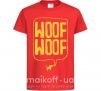 Детская футболка Woof woof Красный фото