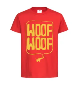 Детская футболка Woof woof Красный фото