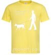 Мужская футболка All you need is love and dog Лимонный фото