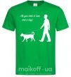Мужская футболка All you need is love and dog Зеленый фото