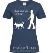 Женская футболка All you need is love and dog Темно-синий фото