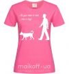 Жіноча футболка All you need is love and dog Яскраво-рожевий фото