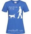 Жіноча футболка All you need is love and dog Яскраво-синій фото