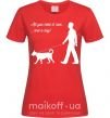 Жіноча футболка All you need is love and dog Червоний фото