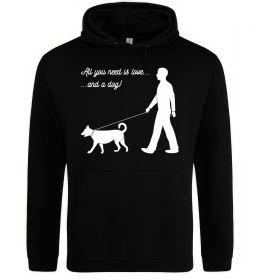 Женская толстовка (худи) All you need is love and dog