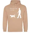 Женская толстовка (худи) All you need is love and dog Песочный фото