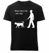 Мужская премиум футболка All you need is love and dog Черный фото