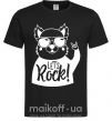 Чоловіча футболка Dog let's rock Чорний фото