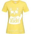 Женская футболка Dog let's rock Лимонный фото