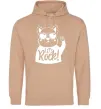 Чоловіча толстовка (худі) Dog let's rock Пісочний фото