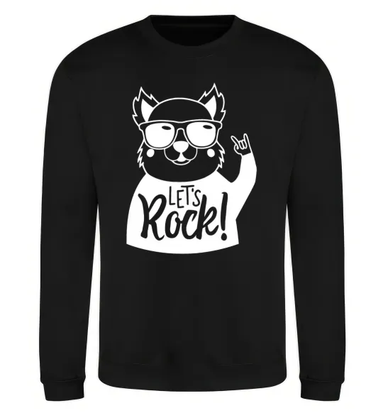 Світшот Dog let's rock Чорний фото