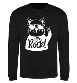 Світшот Dog let's rock Чорний фото