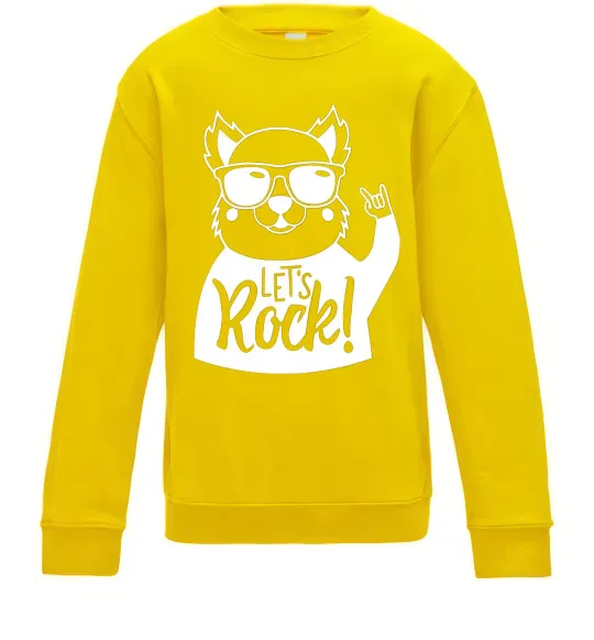 Дитячий світшот Dog let's rock Сонячно жовтий фото