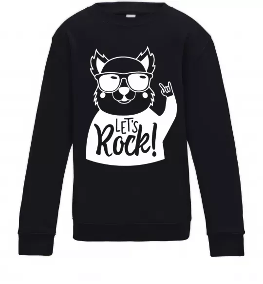 Дитячий світшот Dog let's rock Чорний фото