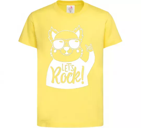 Детская футболка Dog let's rock Лимонный фото