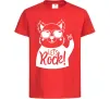 Детская футболка Dog let's rock Красный фото