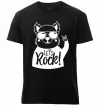 Мужская премиум футболка Dog let's rock Черный фото
