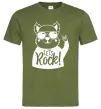 Чоловіча футболка Dog let's rock Оливковий фото