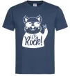 Чоловіча футболка Dog let's rock Темно-синій фото