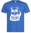 Чоловіча футболка Dog let's rock Яскраво-синій фото