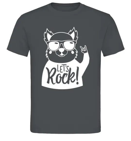 Чоловіча футболка Dog let's rock Графіт фото