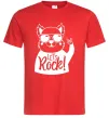 Чоловіча футболка Dog let's rock Червоний фото
