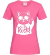 Женская футболка Dog let's rock Ярко-розовый Женская футболка Dog let's rock Ярко-розовый фото