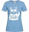 Женская футболка Dog let's rock Голубой Женская футболка Dog let's rock Голубой фото