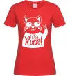 Женская футболка Dog let's rock Красный Женская футболка Dog let's rock Красный фото