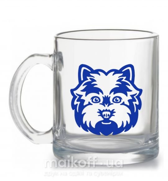 Чашка стеклянная West Highland Terrier Прозрачный фото