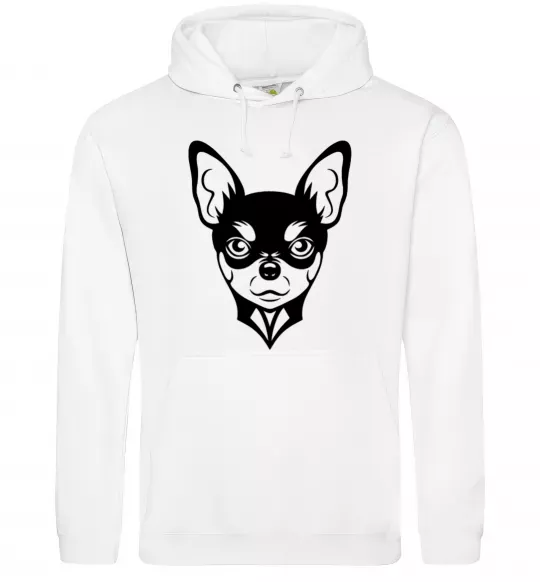 Мужская толстовка (худи) Чихуахуа Белый фото