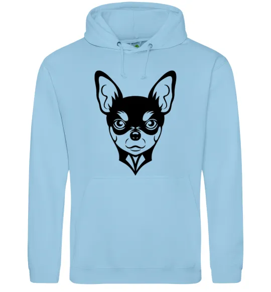 Чоловіча толстовка (худі) Чихуахуа Блакитний фото