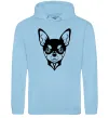 Жіноча толстовка (худі) Чихуахуа Блакитний фото