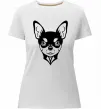 Жіноча преміум футболка Чихуахуа Білий фото
