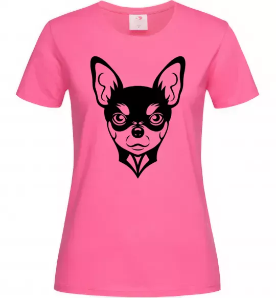 Жіноча футболка Чихуахуа Яскраво-рожевий фото