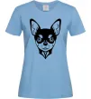 Жіноча футболка Чихуахуа Блакитний Жіноча футболка Чихуахуа Блакитний фото