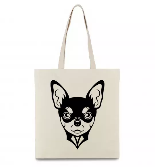 Еко-сумка Чихуахуа Бежевий фото