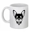 Чашка керамическая Чихуахуа Белый фото