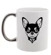 Чашка с цветной ручкой Чихуахуа Серебро Чашка с цветной ручкой Чихуахуа Серебро фото